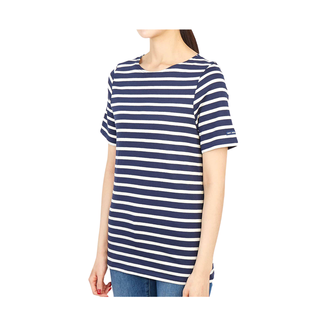 [15% 쿠폰] 세인트 제임스 르방 숏슬리브 스트라이프 세일러 티셔츠 마린 에크루([15% 쿠폰] Saint James Levant Short Sleeve Striped Sailor T-Shirt Marine Ecru) - 3