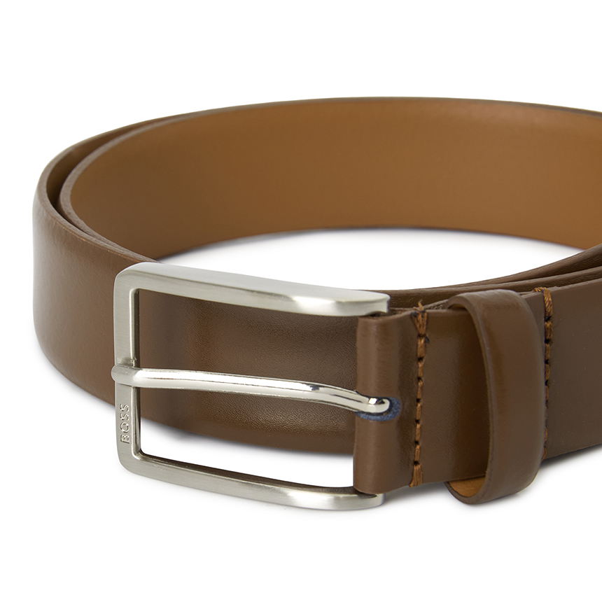 [17% 쿠폰] 휴고 보스 인그레이브드 로고 버클 이탈리안 레더 벨트 브라운([17% 쿠폰] Hugo Boss Italian Leather Belt with Engraved Logo Buckle Brown) - 6