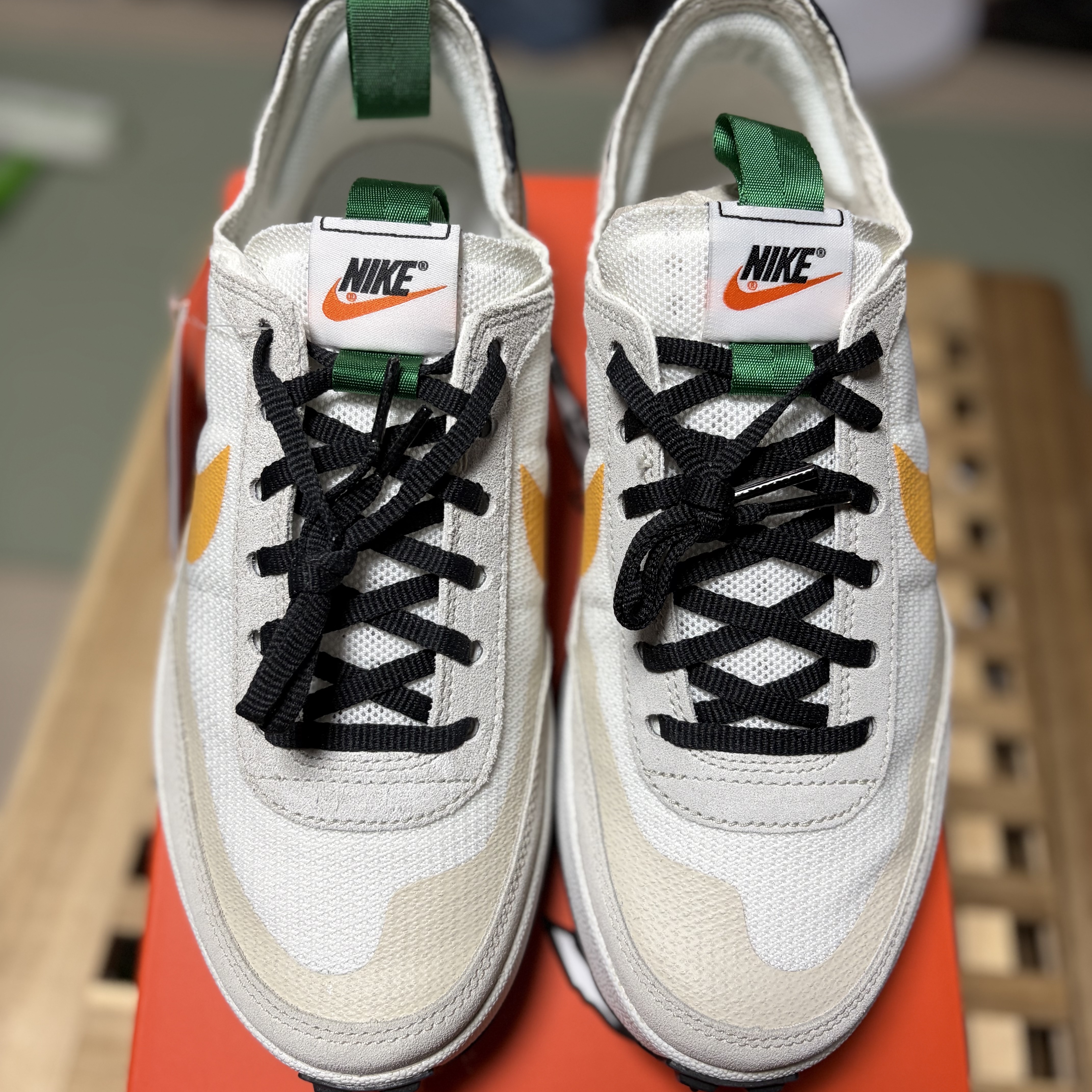 Nike x Tom Sachs General Purpose Shoe Pine Green University Gold 착용 스타일 - 4