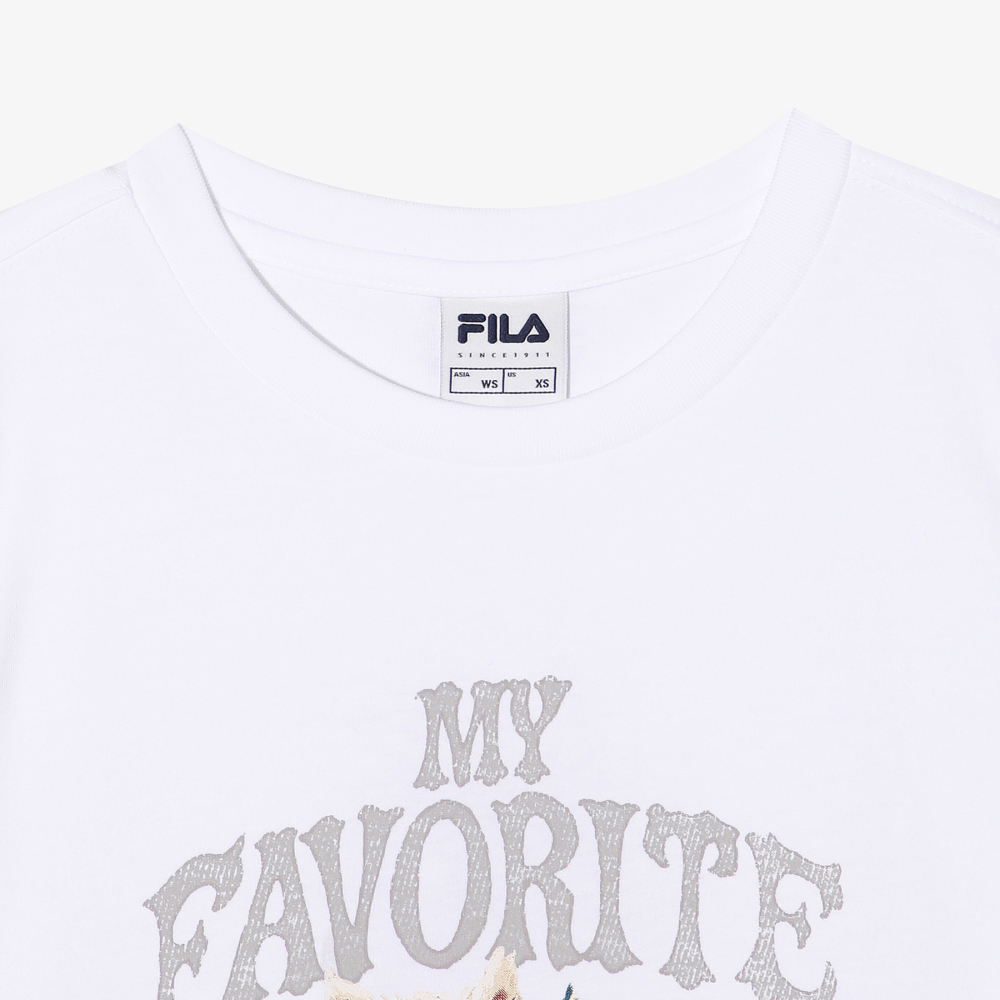 [6% 적립] 휠라 여성 마이티셔츠 스탠다드 오프화이트([6% 적립] Fila Women MY T-Shirt Standard Off White) - 4
