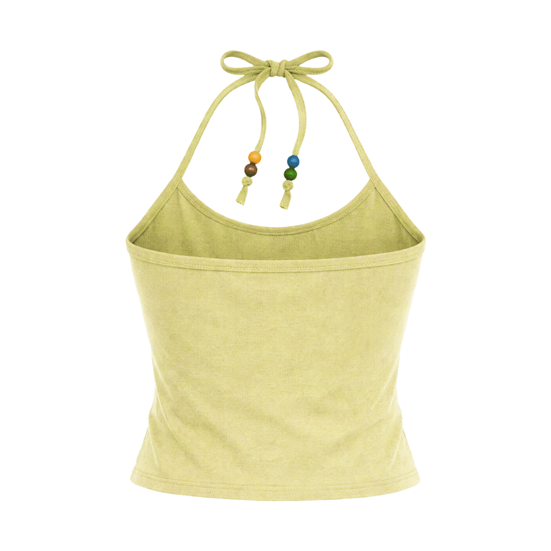 쎄르페 비즈 피그먼트 홀터넥 슬리브리스 레몬(SSERPE Beads Pigment Halter Neck Sleeveless Lemon) - 2