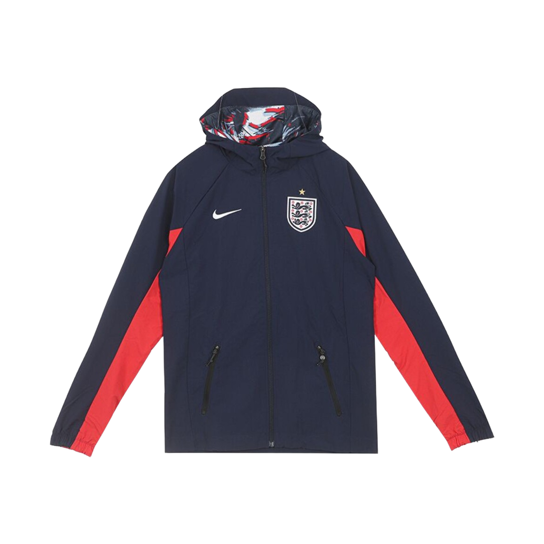 IB6332-451 Nike England AWF Football Woven Jacket Obsidian Speed Red (IB6332-451) (Non Marking Ver.)