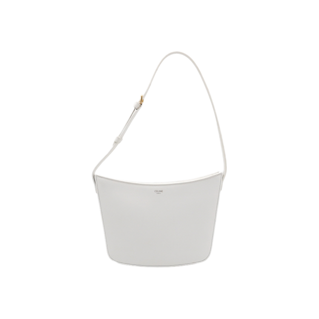 ITM29JHQJMHH Celine White Calfskin Medium Croc Hobo Tote Bag