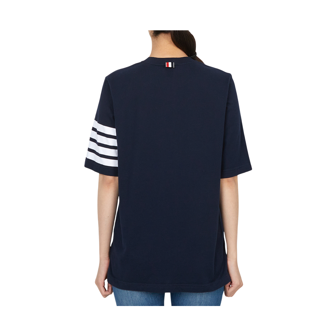 [20% 쿠폰] (W) 톰브라운 저지 사선 숏슬리브 티셔츠 네이비([20% 쿠폰] (W) Thom Browne Jersey 4-Bar Short Sleeve T-Shirt Navy) - 3