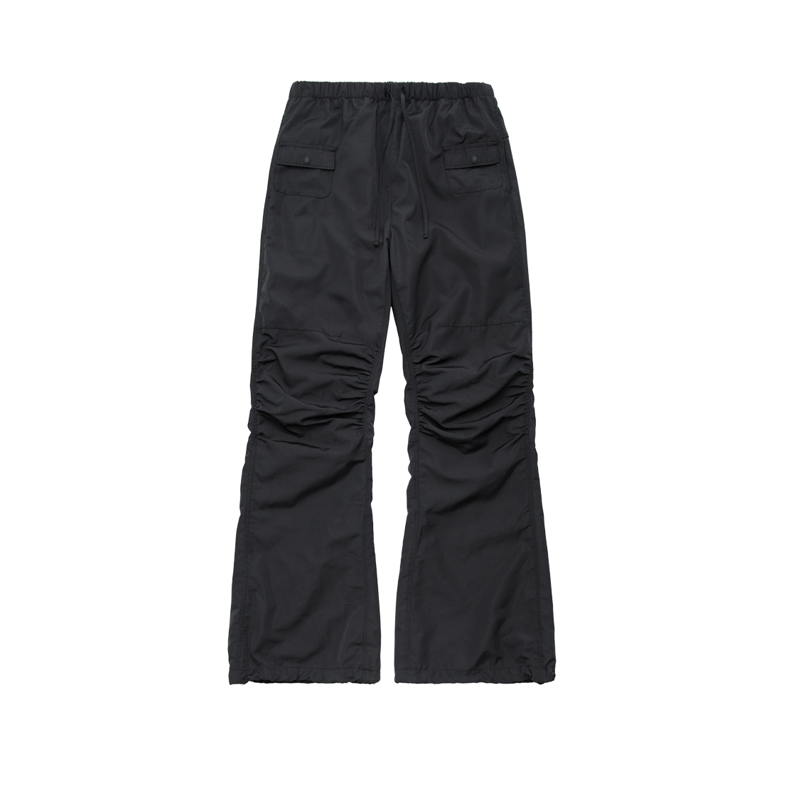 폴리테루 휴먼인덱스 우먼 인덱스 셔링 플레어드 팬츠 차콜