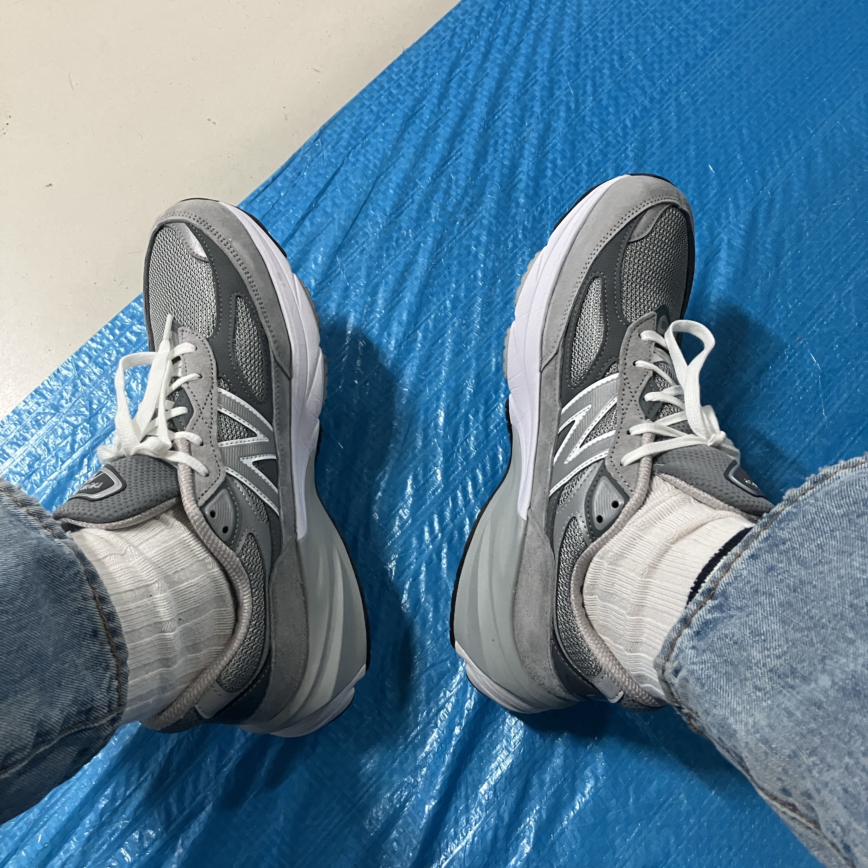 New Balance 990v6 Made in USA Grey - D Standard 착용 스타일 - 1