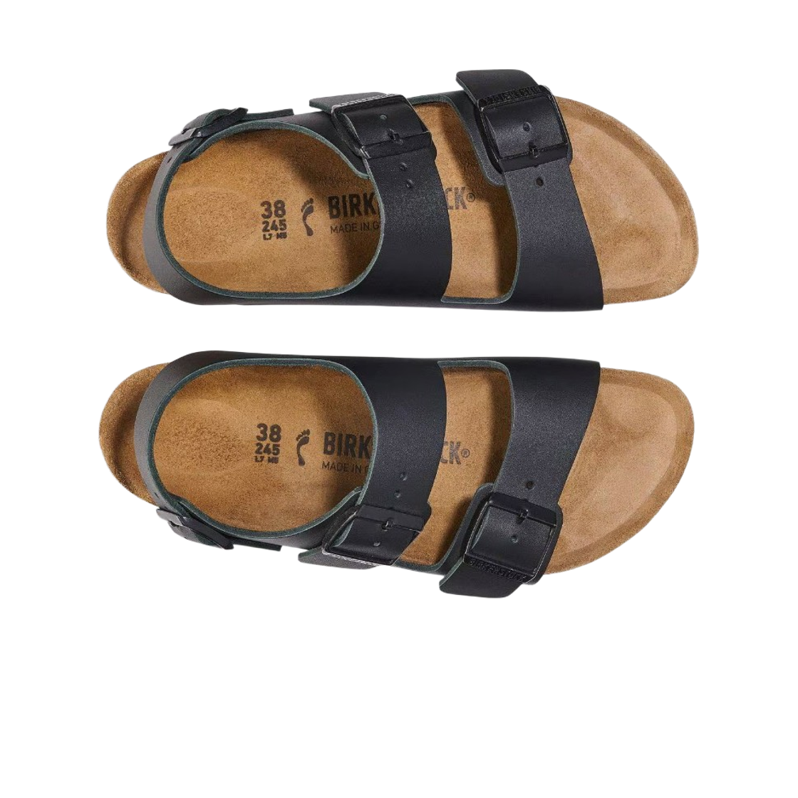 버켄스탁 밀라노 BS 천연 가죽 블랙 - 내로우(Birkenstock Milano BS Natural Leather Black - Narrow) - 2