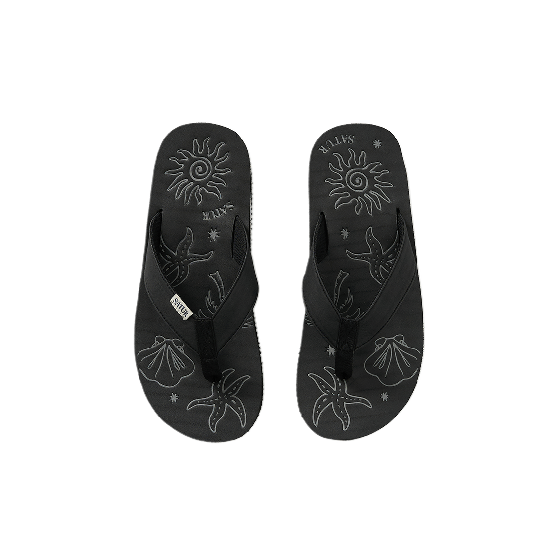 세터 그래픽 플립 플랍 블랙(SATUR Graphic Flip Flop Black) - 3