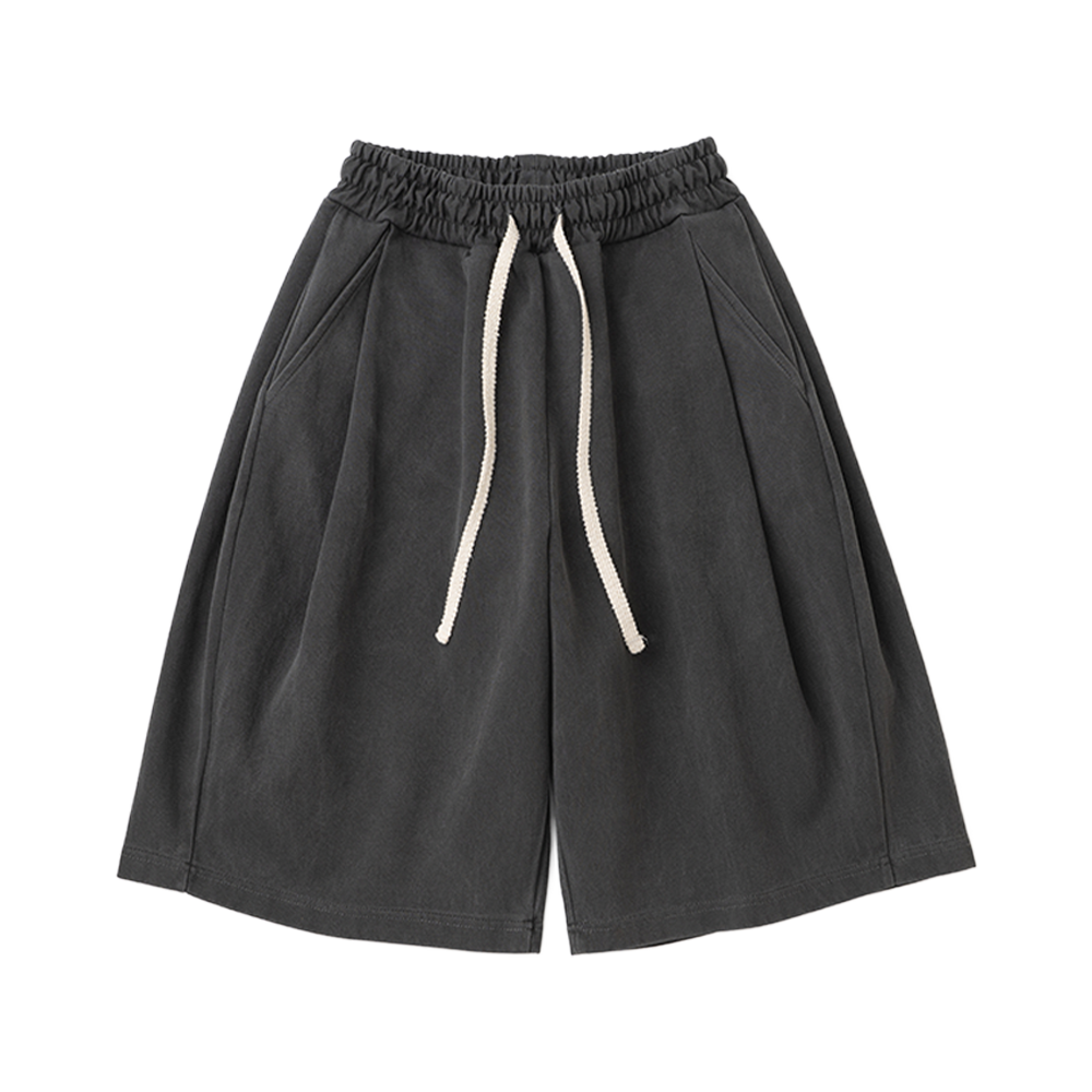 니티드 피그먼트 버뮤다 트레이닝 하프 팬츠 워싱차콜(Knitted Pigment Bermuda Traning Half Pants Washing Charcoal)