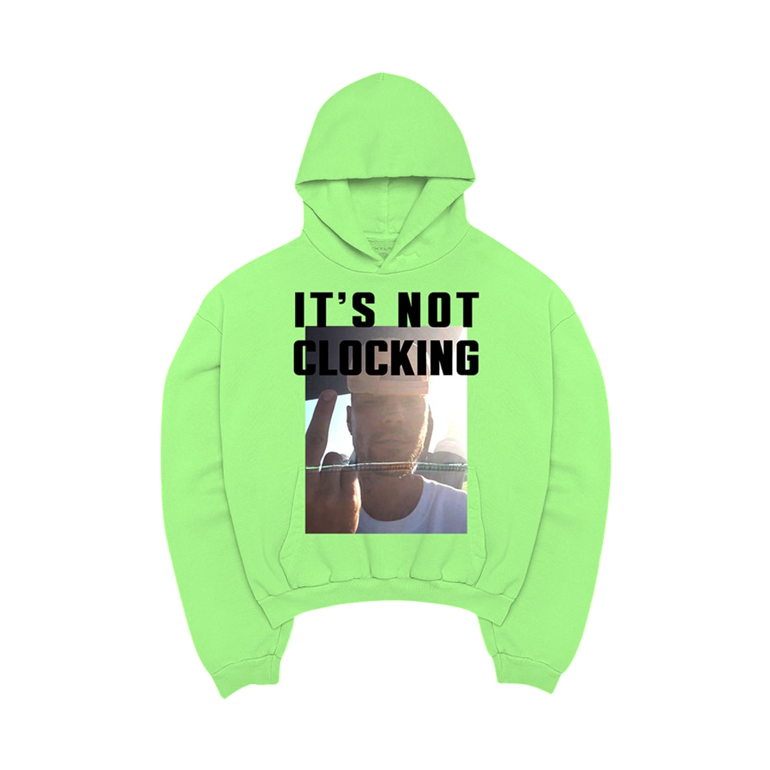 스카이라크 x 코첼라 잇츠 낫 클라킹 후드 라임(SKYLRK x Coachella It's Not Clocking Hoodie Lime) - 1