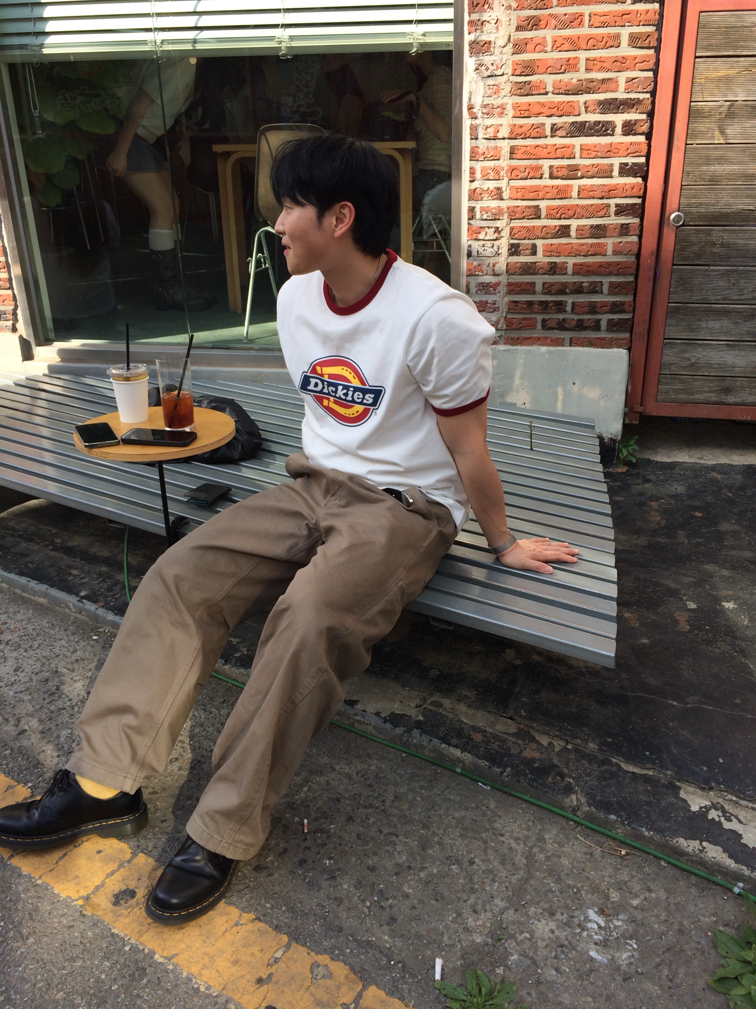 Dr. Martens 1461 Smooth Black, Casio A-158WA-1 착용 스타일 - 2