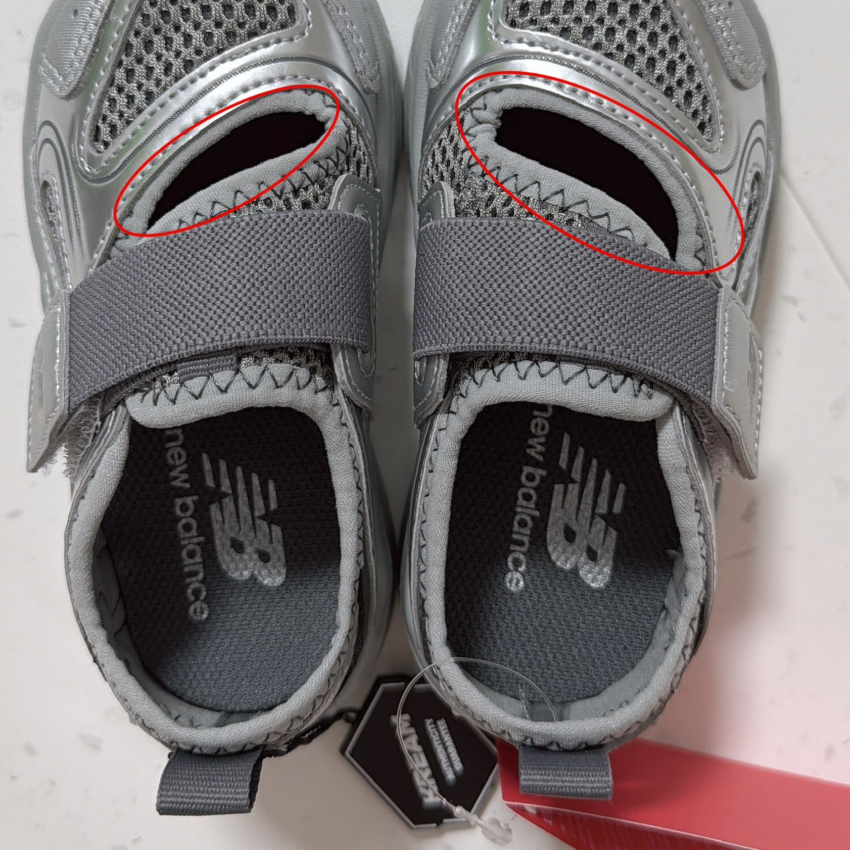 (Kids) New Balance Freedle X Sandal Reflex Silver 착용 스타일 - 6