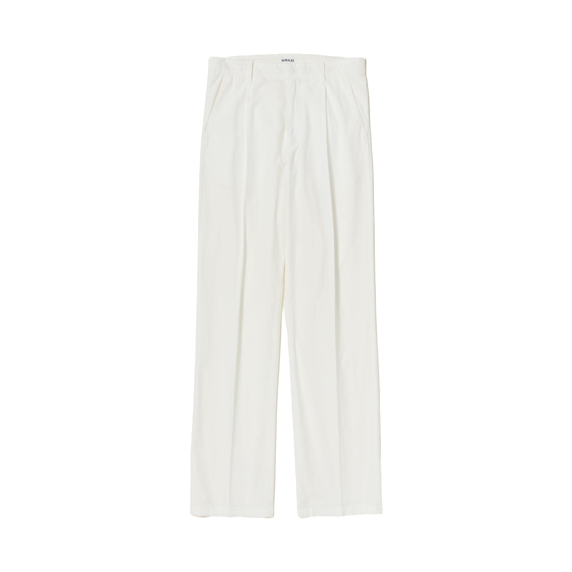 오라리 가먼트 다이드 핀스 셔틀 웨더 원턱 슬랙스 화이트 - 26SS(Auralee Garment Dyed Finx Shuttle Weather One-Tuck Slacks White - 26SS) - 1