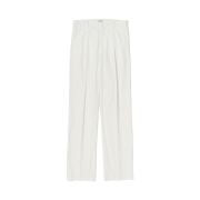 Auralee Garment Dyed Finx Shuttle Weather One-Tuck Slacks White - 26SS