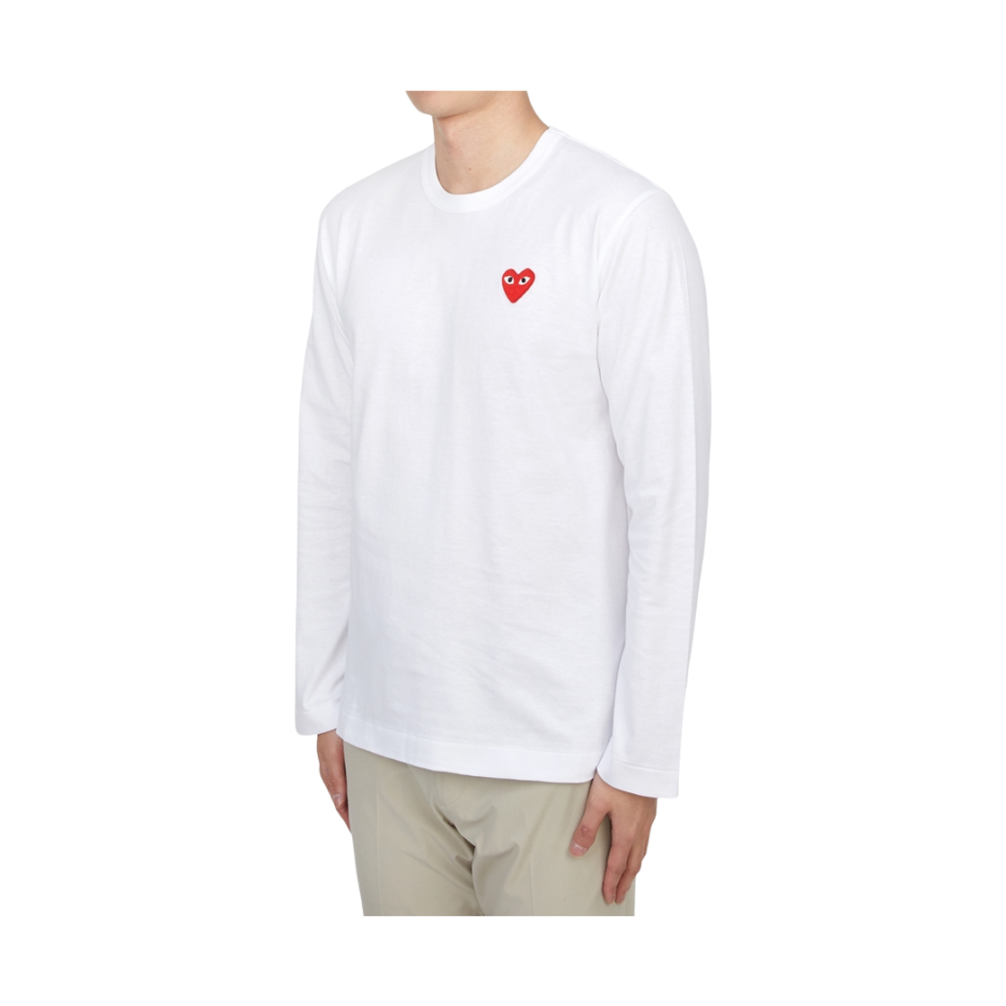 [15% 쿠폰] 플레이 꼼데가르송 롱슬리브 티셔츠 화이트([15% 쿠폰] Play Comme des Garcons LS T-Shirt White) - 3