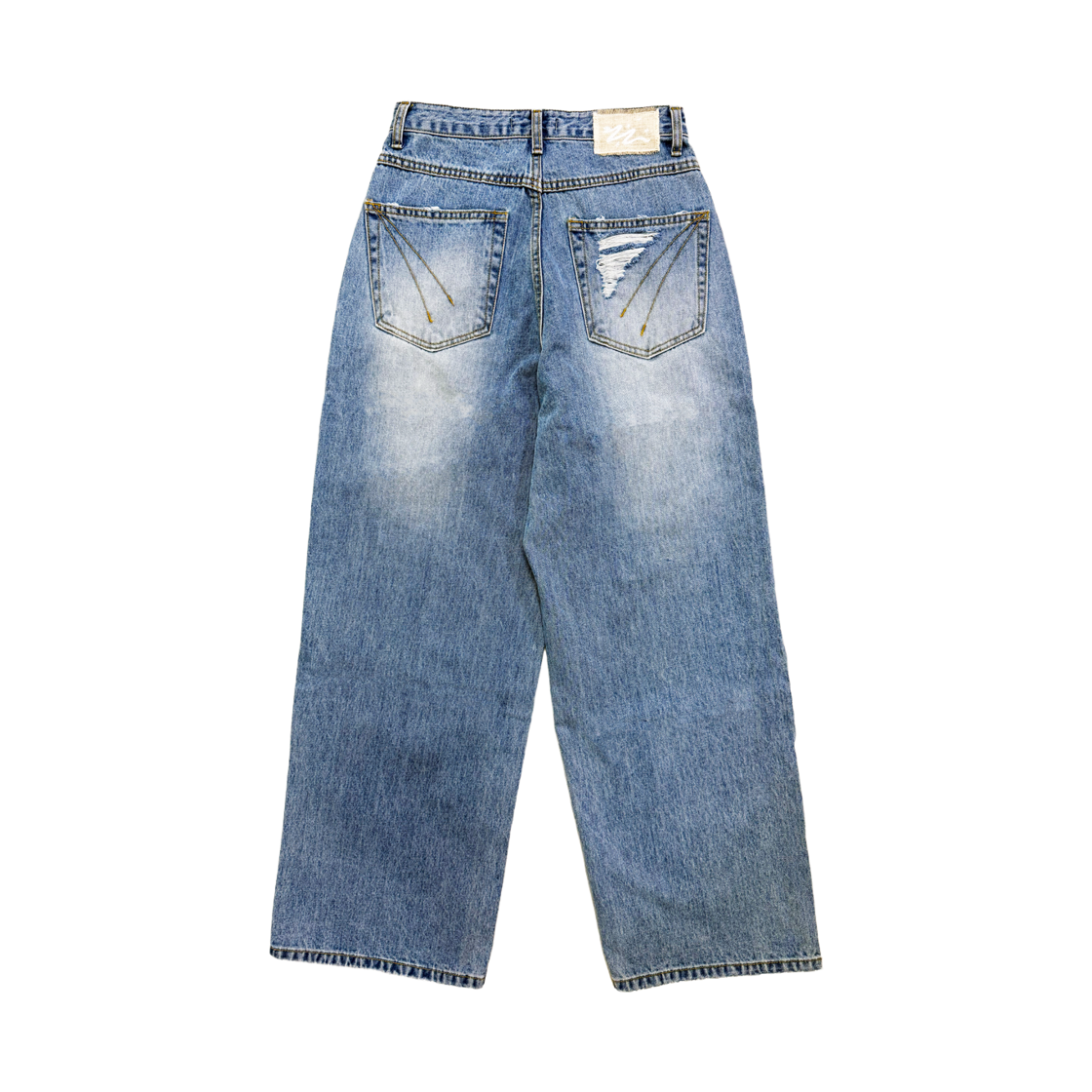쎄르페 디스트로이드 데님 팬츠 워시드블루(SSERPE Destroyed Denim Pants Washed Blue) - 2