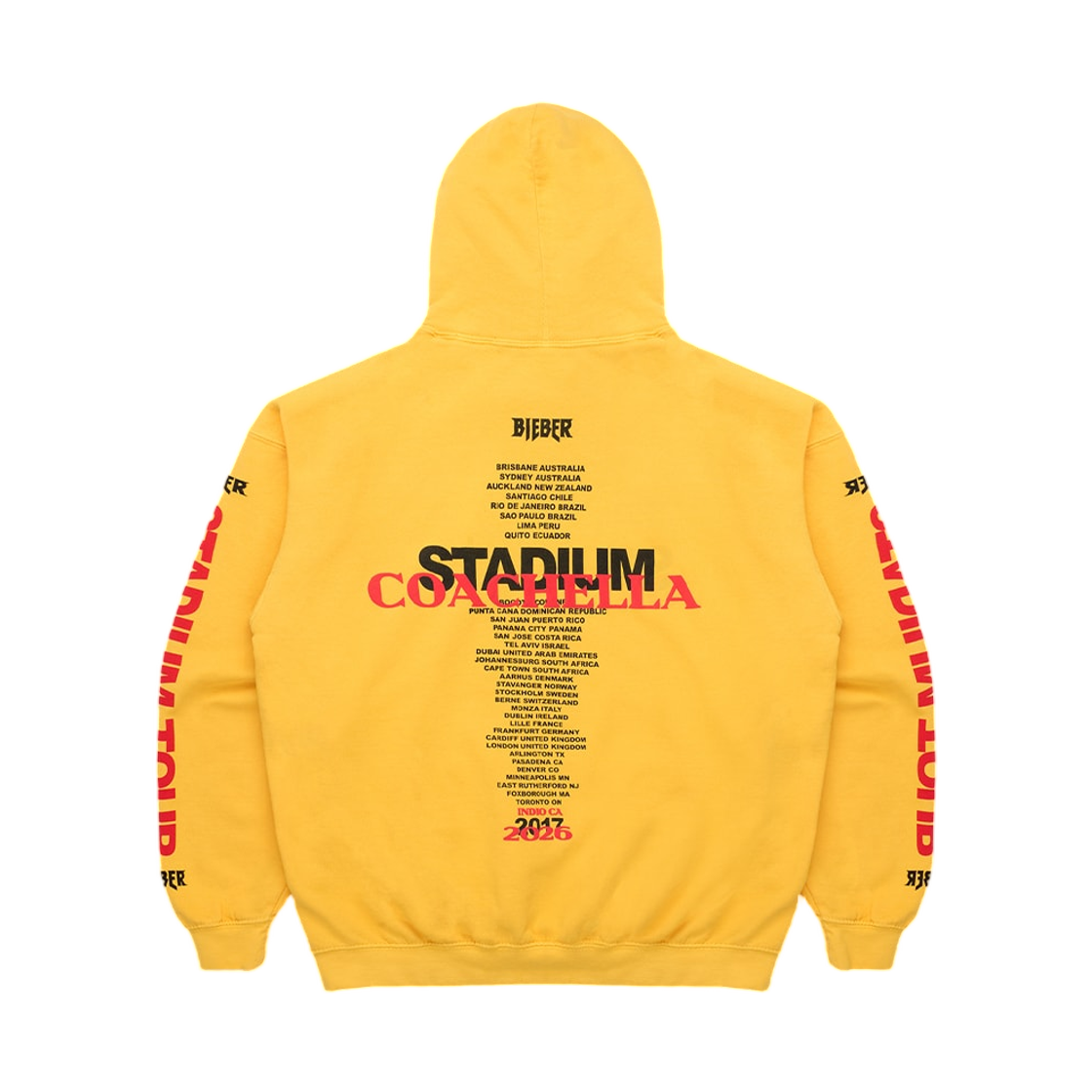 스카이라크 x 코첼라 스웨그 레트로 스타디움 후드 옐로우(SKYLRK x Coachella Swag Retro Stadium Hoodie Yellow)