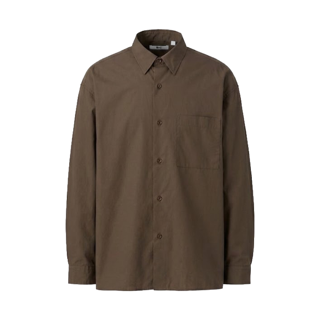 482453-34 Uniqlo C Broadcloth Shirt Brown - JP