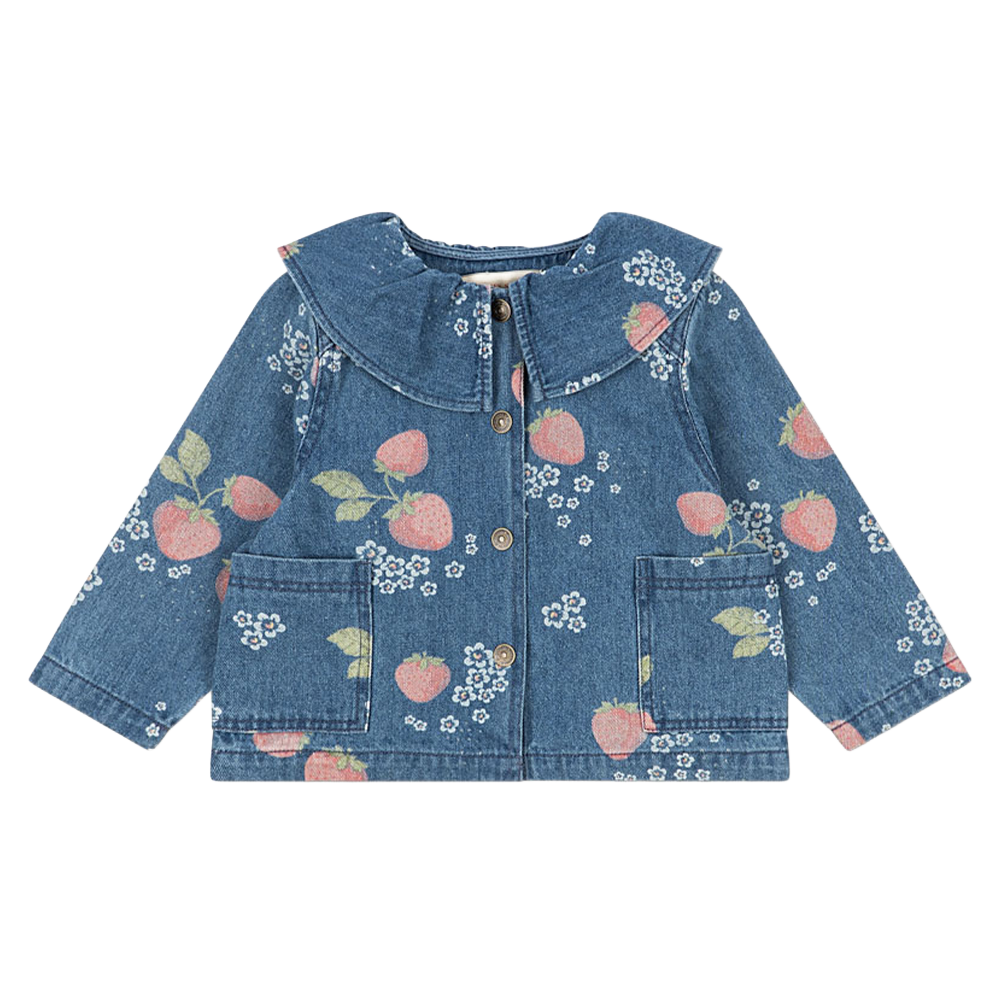 콩제슬래드 마고 데님 카라 자켓 스트로베리(Konges Sløjd Magot Collar Jacket Gots Marmelade Sun) - 1