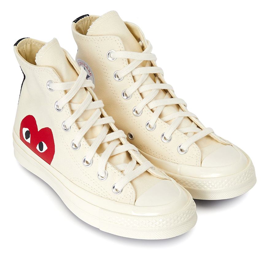 [15% 쿠폰] 컨버스 x 플레이 꼼데가르송 척 70 하이 화이트([15% 쿠폰] Converse x Play Comme des Garcons Chuck 70 Hi White) - 4