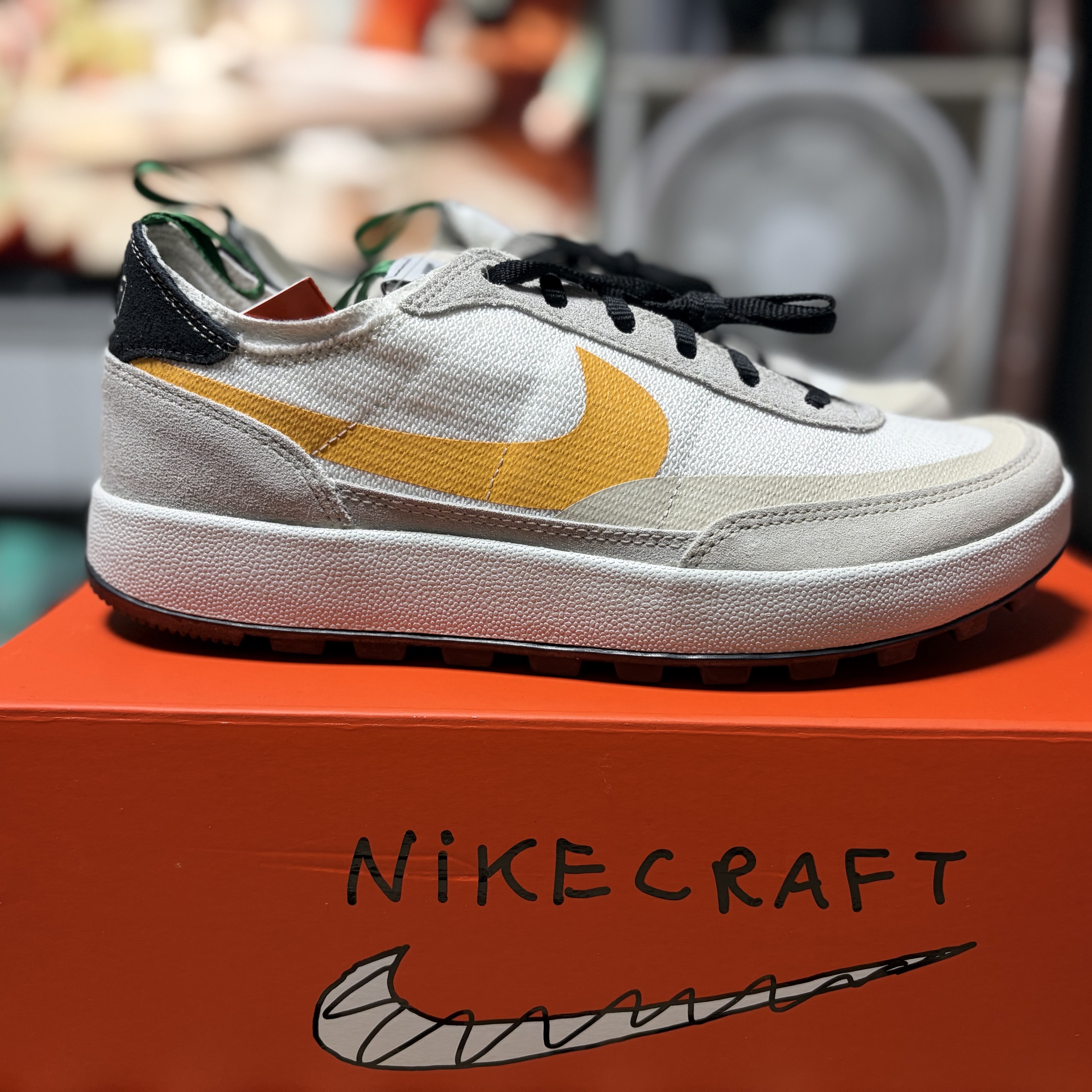 Nike x Tom Sachs General Purpose Shoe Pine Green University Gold 착용 스타일 - 3