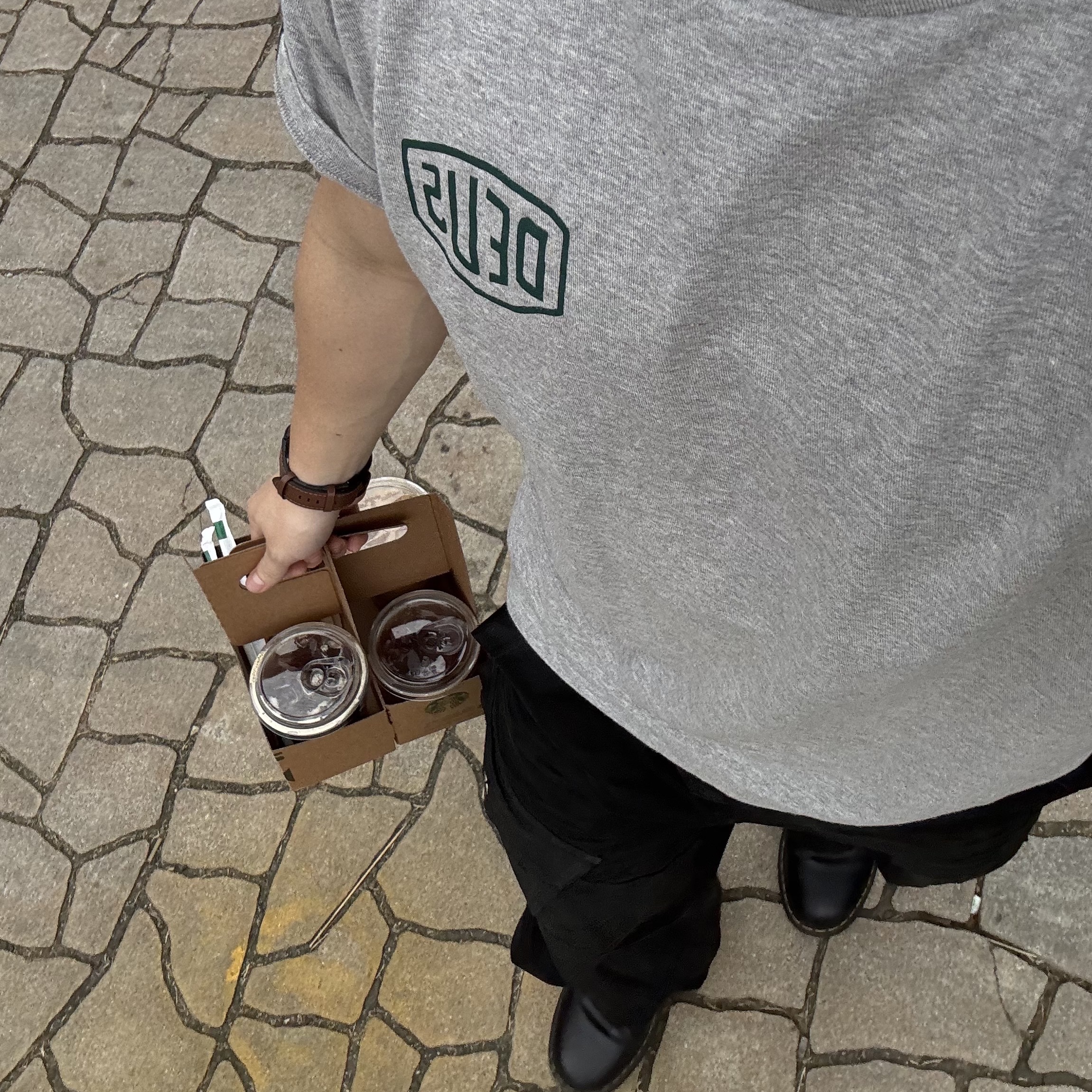 Deus Ex Machina Seoul Original Address T-Shirt M Grey 착용 스타일