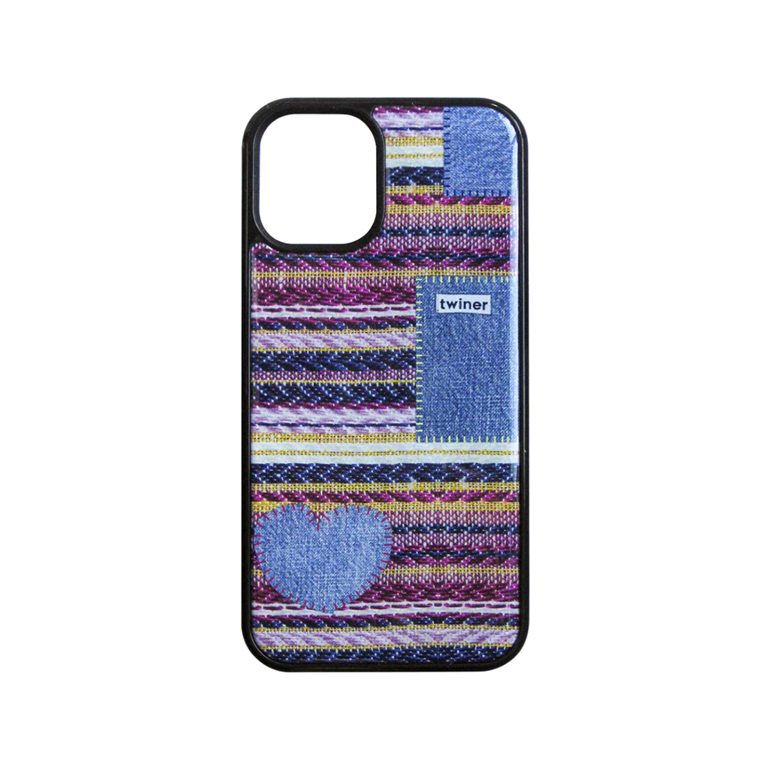 Q0TP00000MC Twiner Patchwork jeans phone case (Epoxy)