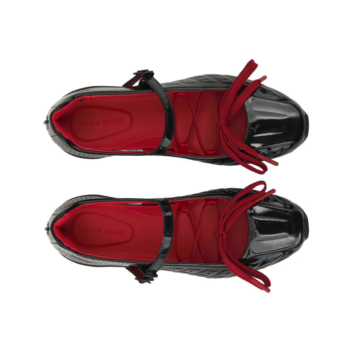 (W) 나이키 x 라벨후드 샥스 Z 칼리스트라 블랙 앤 유니버시티 레드((W) Nike x Labelhood Shox Z Calistra Black and University Red) - 5