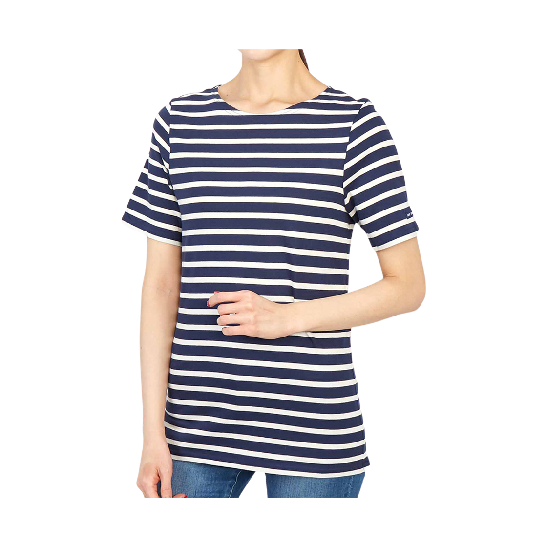[15% 쿠폰] 세인트 제임스 르방 숏슬리브 스트라이프 세일러 티셔츠 마린 에크루([15% 쿠폰] Saint James Levant Short Sleeve Striped Sailor T-Shirt Marine Ecru) - 6