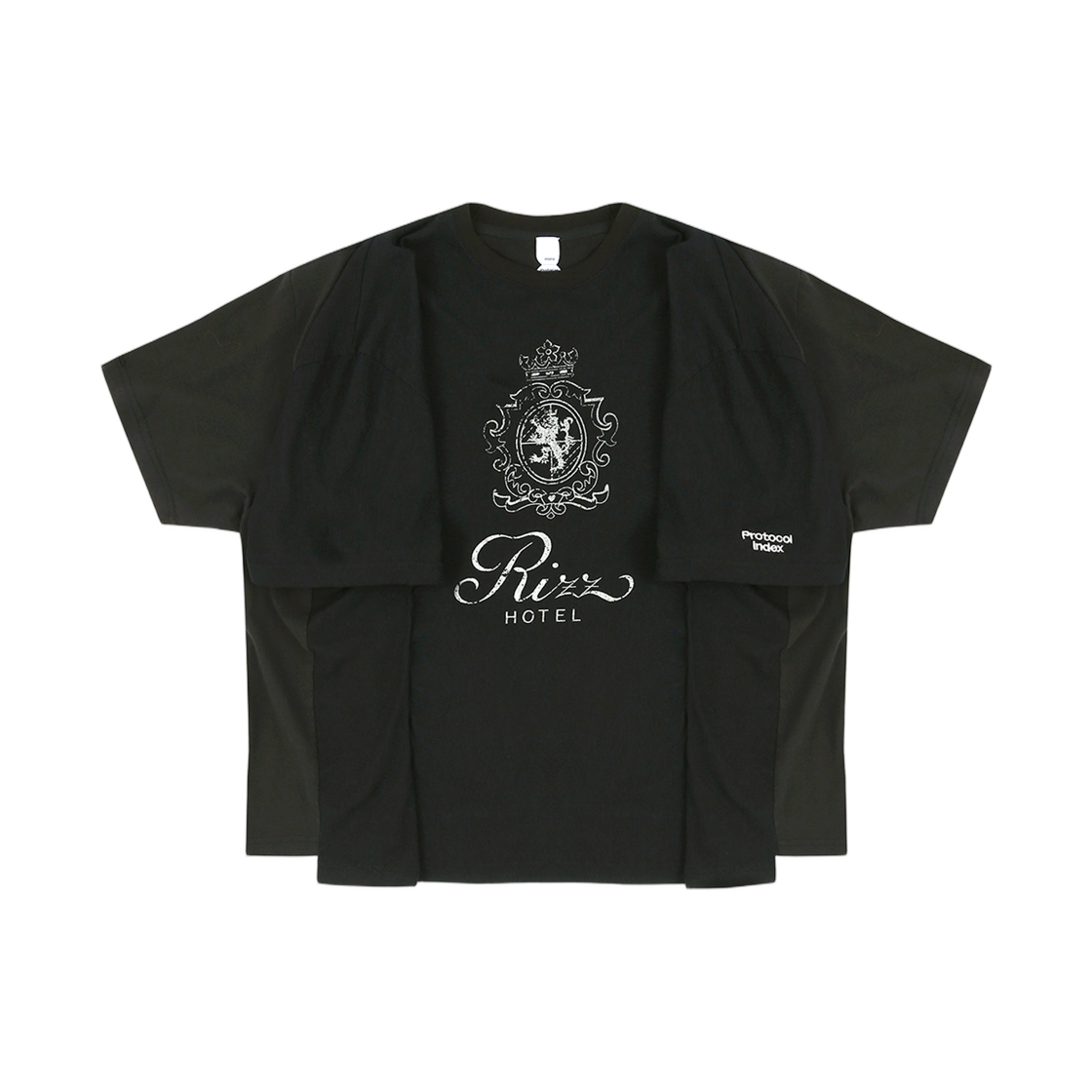 프로토콜 인덱스 포 핸즈 티셔츠 블랙(Protocol Index Four Hands T-Shirt Black)