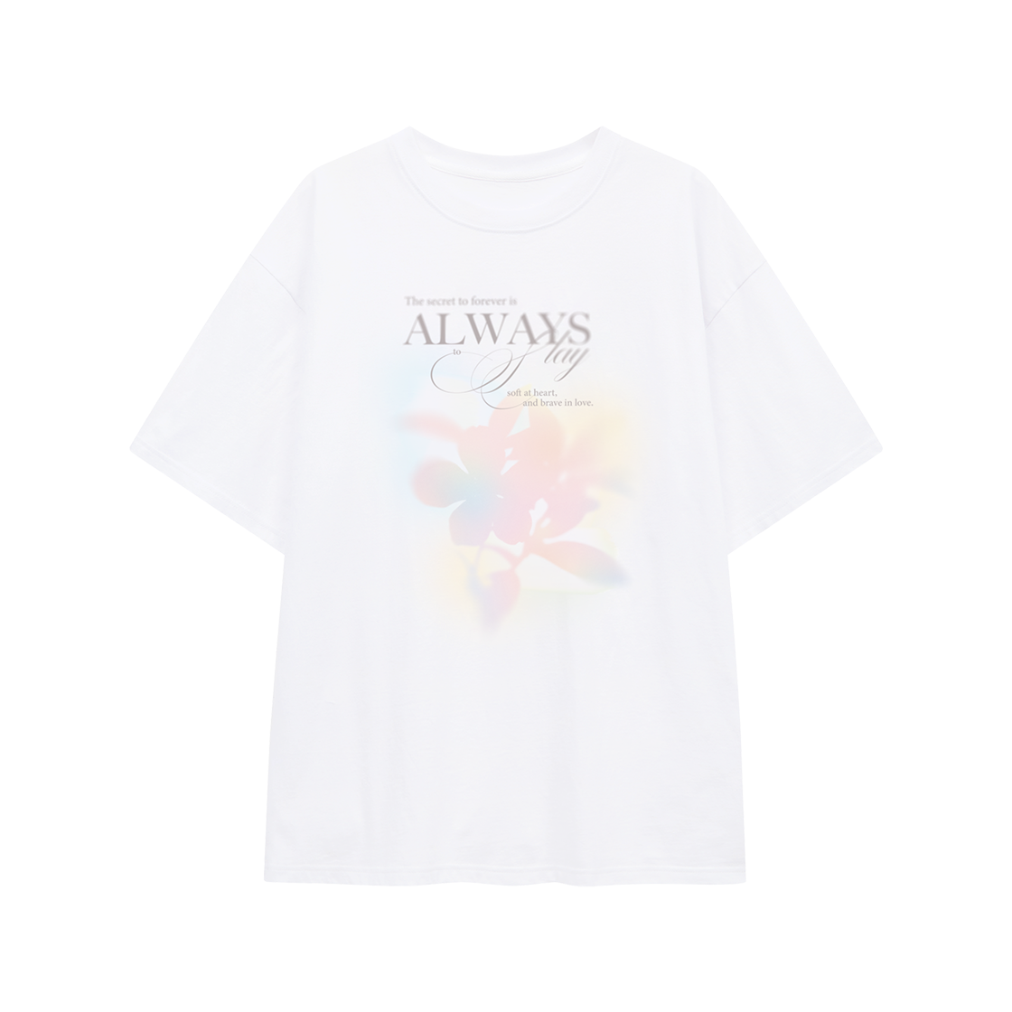 마가린핑거스 블러리 플라워 티셔츠 화이트(Margarin Fingers Blurry Flower T Shirt White)