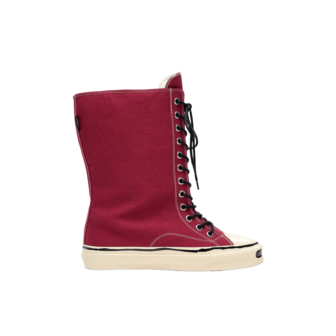 카미야 조이 벌커나이즈 에이지드 솔 엑스트라 하이탑 스니커즈 레드(Kamiya Joey Vulcanize Aged Sole Extra High-Top Sneaker Red)