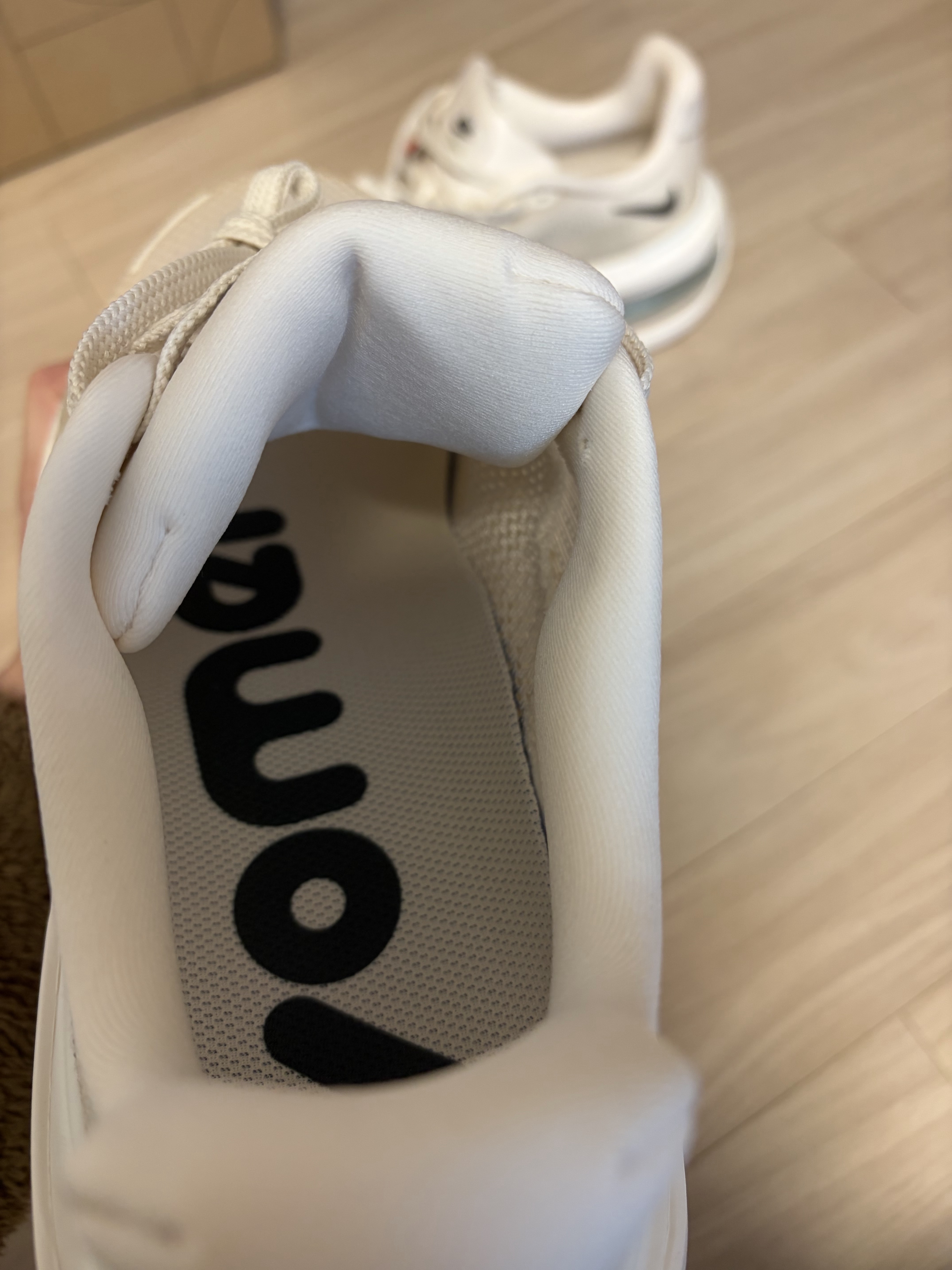 Nike Vomero Premium Pale Ivory Sand Drift 착용 스타일 - 2