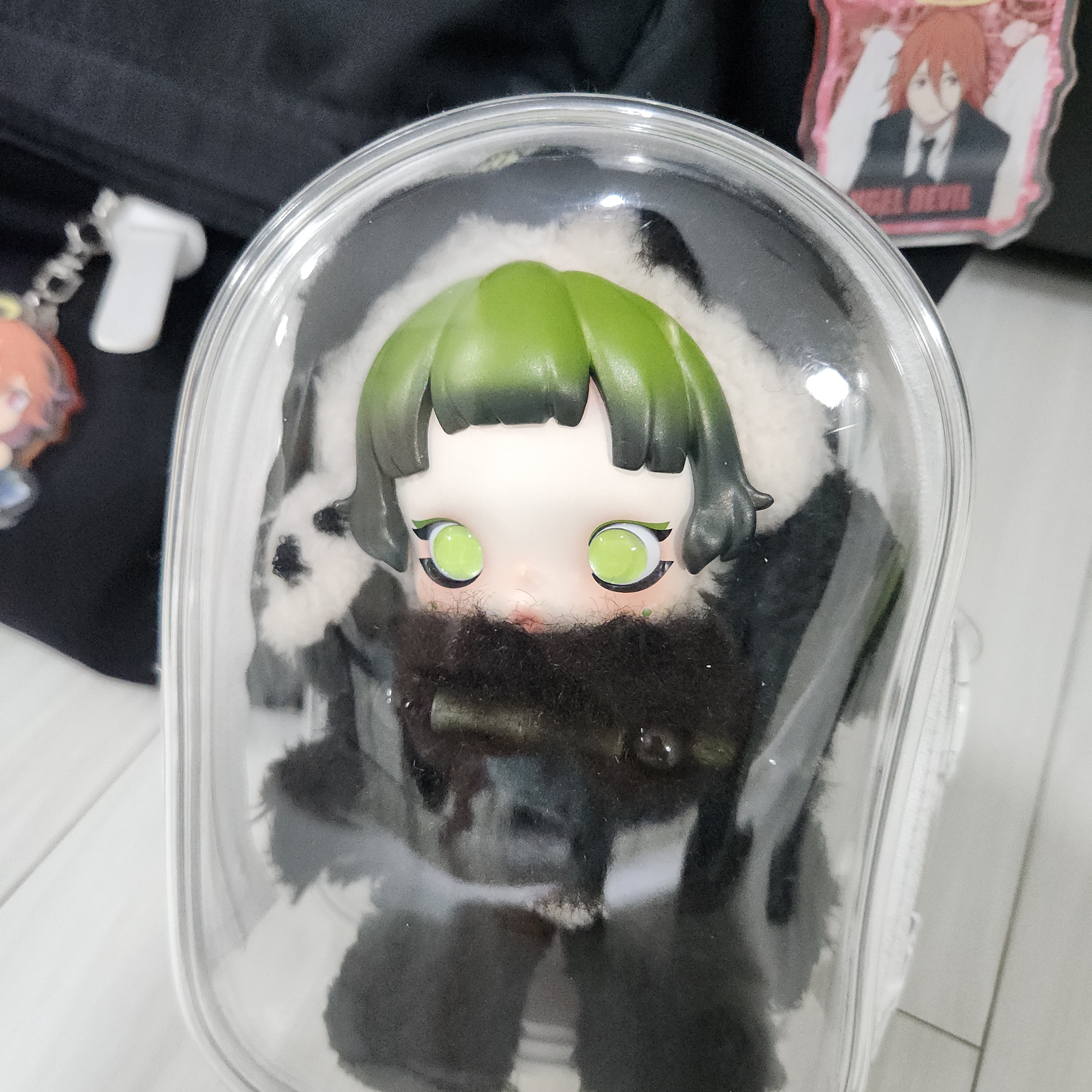 Pop Mart Skullpanda Lazy Panda Plush Doll Pendant 착용 스타일