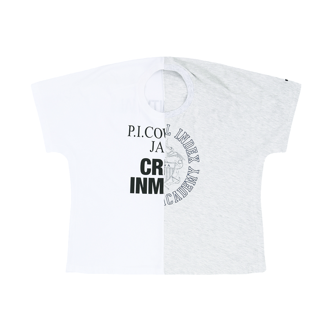 프로토콜 인덱스 페이크 숄더 심 티셔츠 화이트(Protocol Index Fake Shoulder Seam T-Shirt White)