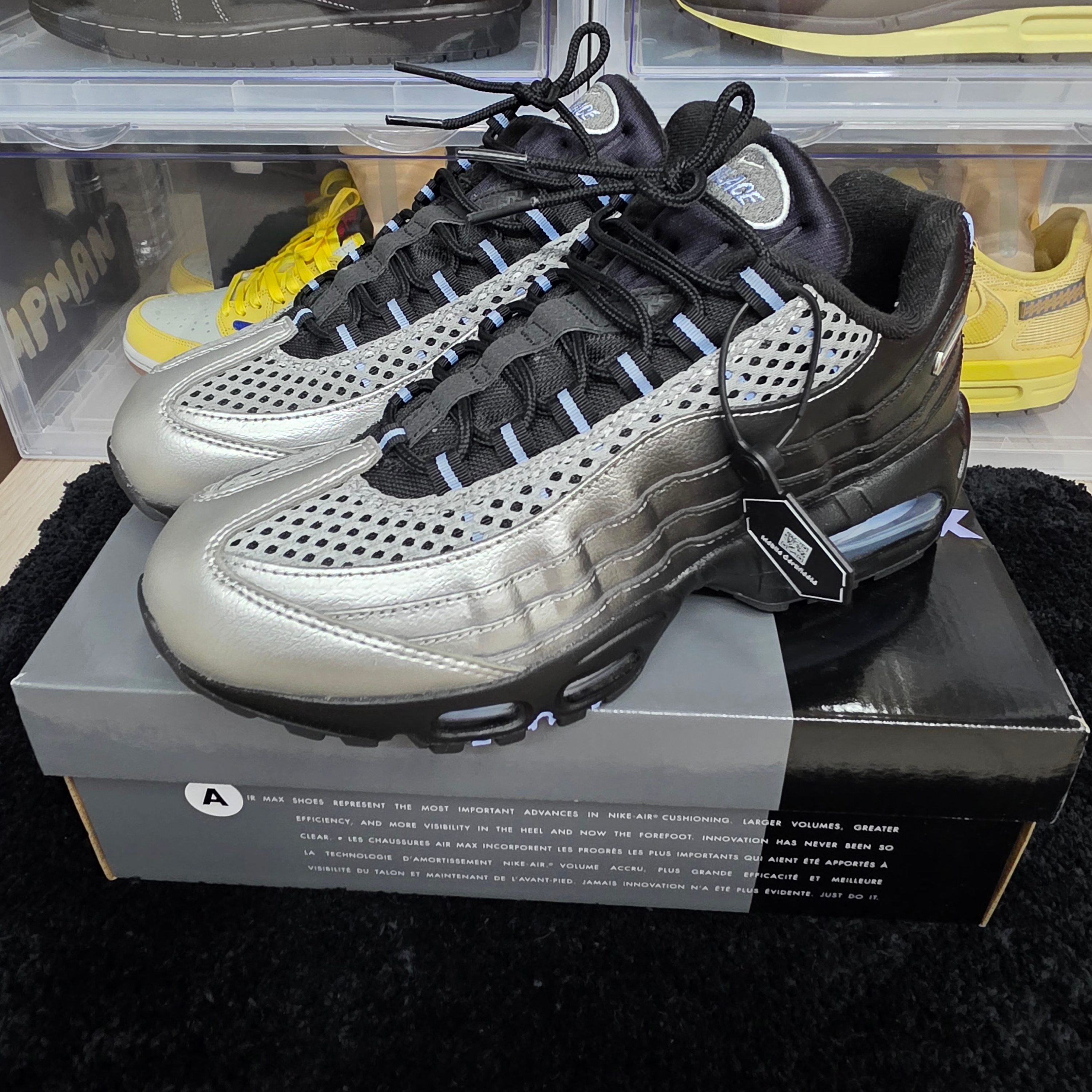 Nike x Palace Air Max 95 Metallic Silver Aluminum 착용 스타일