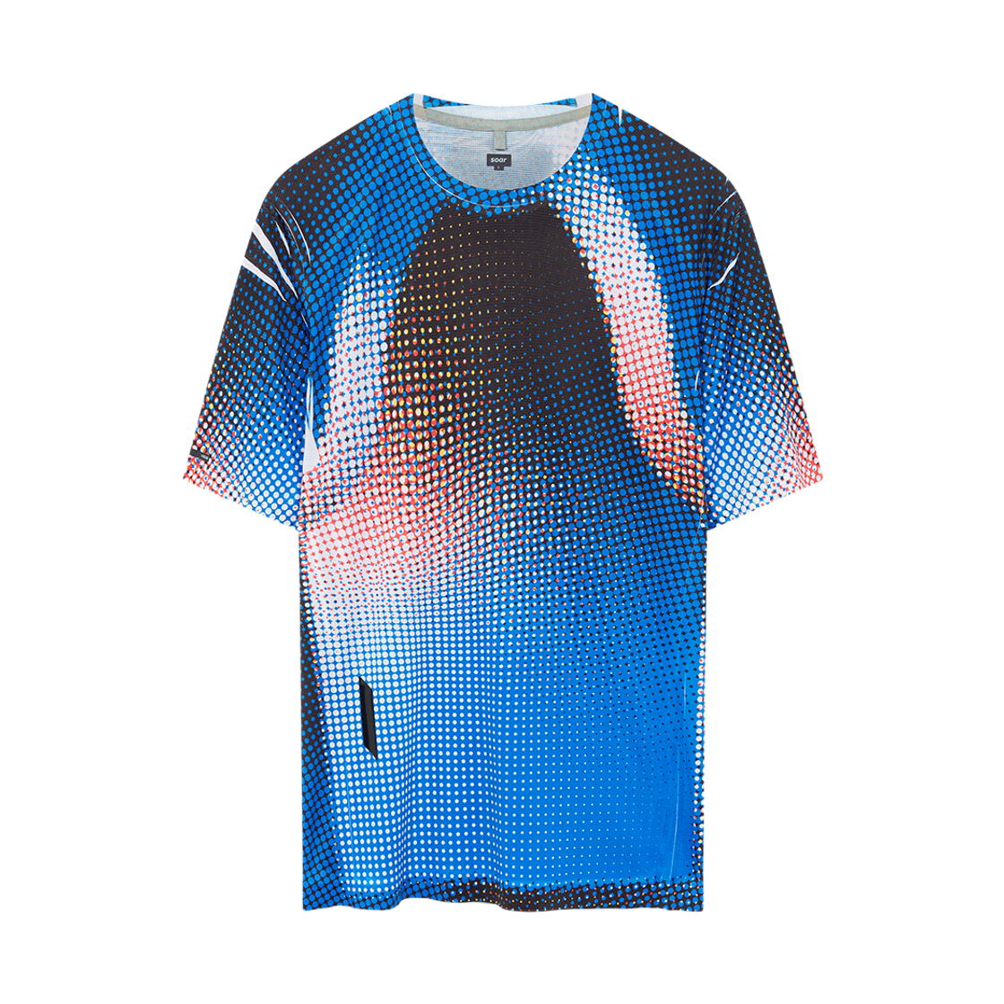 소어 러닝 프린티드 테크 티셔츠 블루 블랙 도트(Soar Running Printed Tech T-Shirt Blue Black Dots) - 1