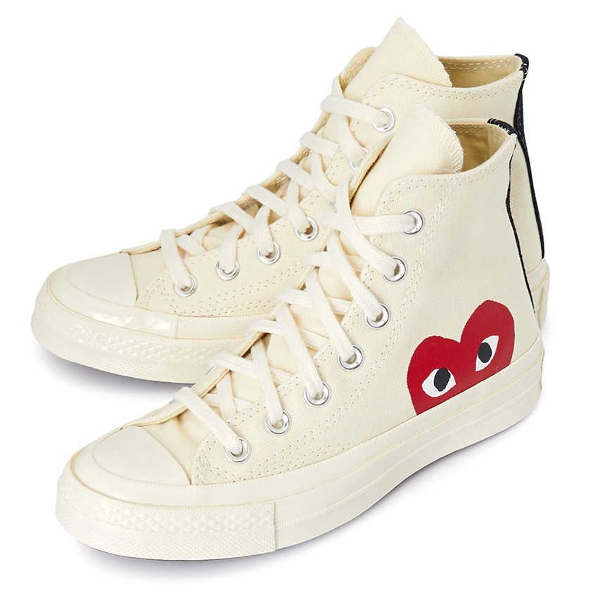 [15% 쿠폰] 컨버스 x 플레이 꼼데가르송 척 70 하이 화이트([15% 쿠폰] Converse x Play Comme des Garcons Chuck 70 Hi White) - 2