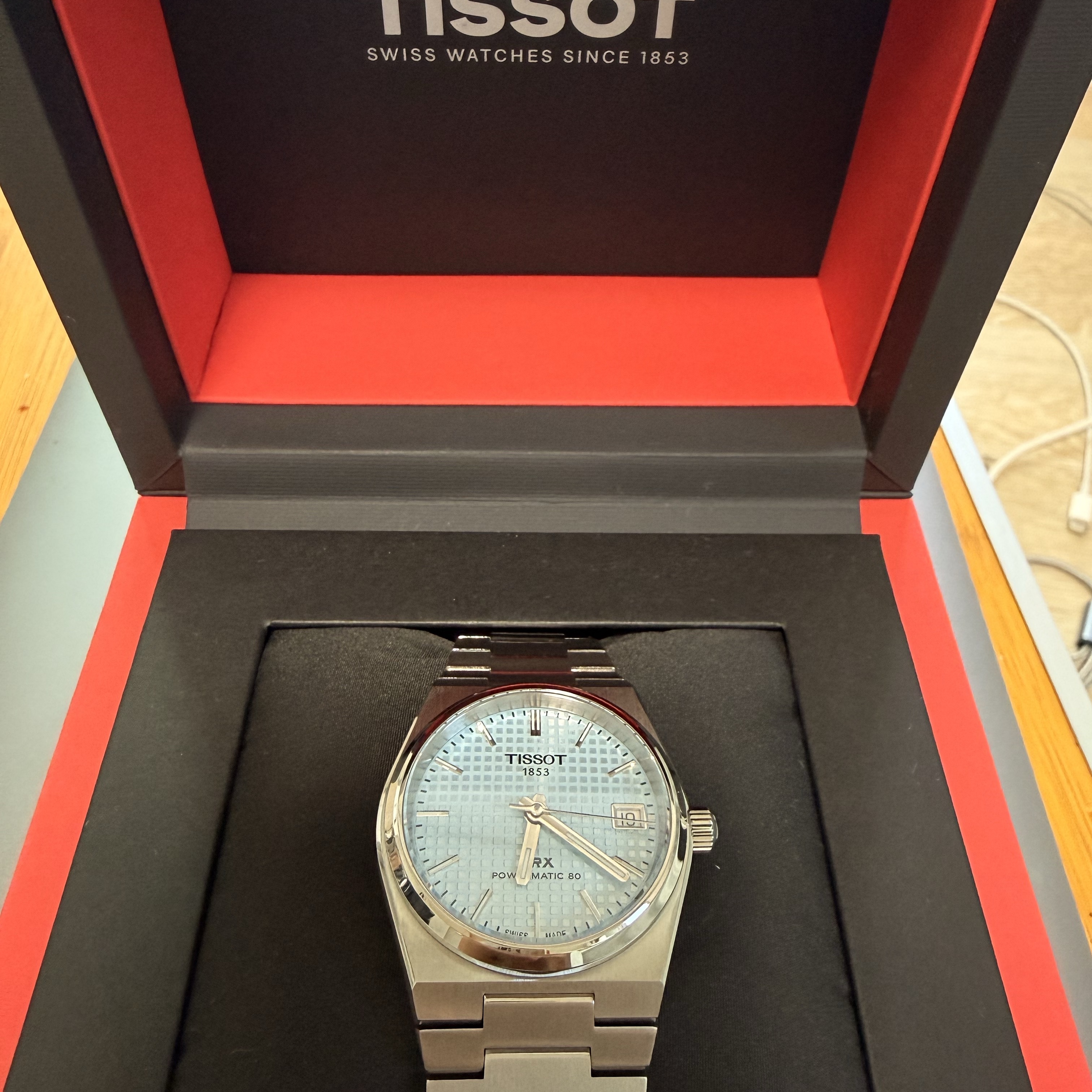 Tissot PRX Powermatic 80 35mm Steel Ice Blue 착용 스타일 - 1