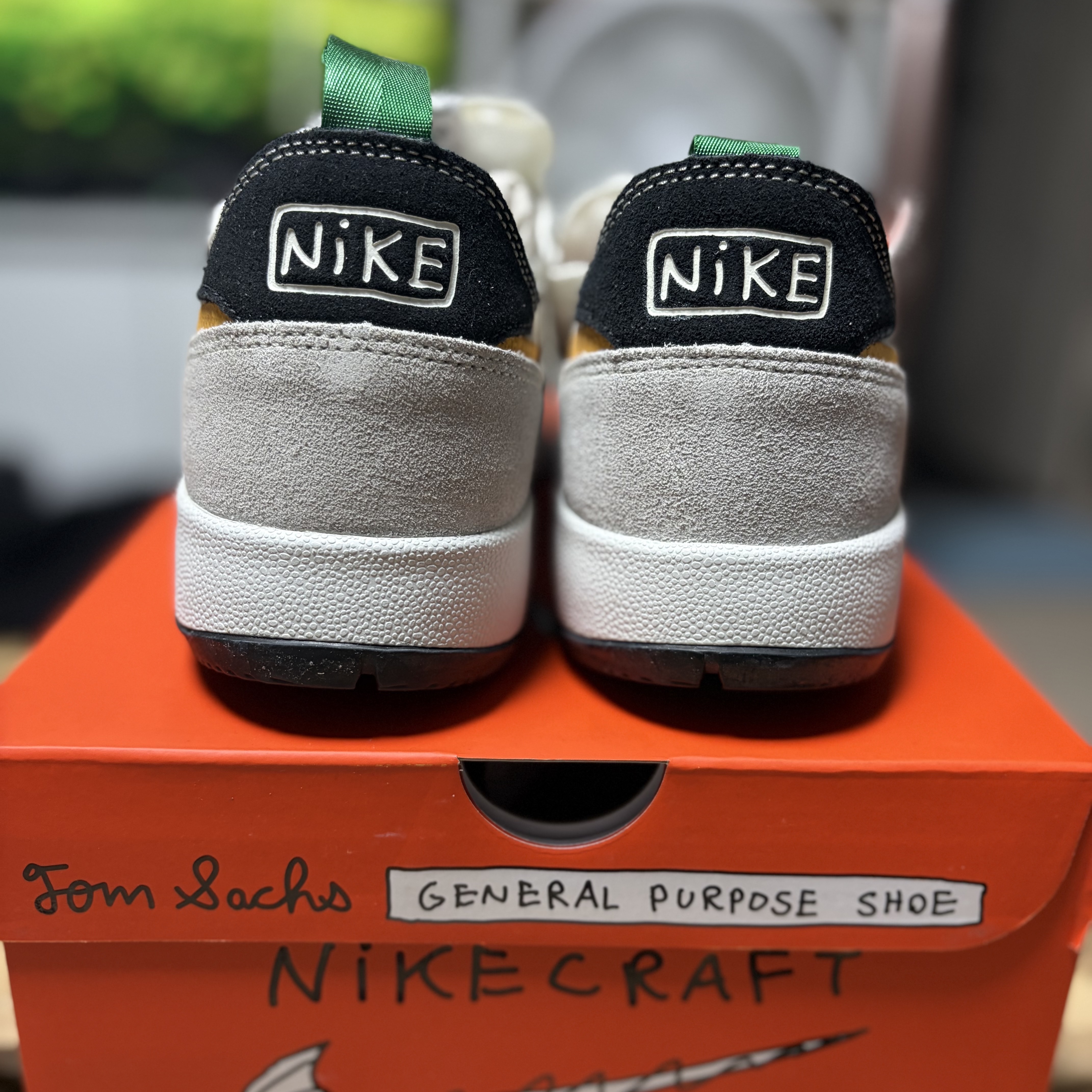 Nike x Tom Sachs General Purpose Shoe Pine Green University Gold 착용 스타일 - 5