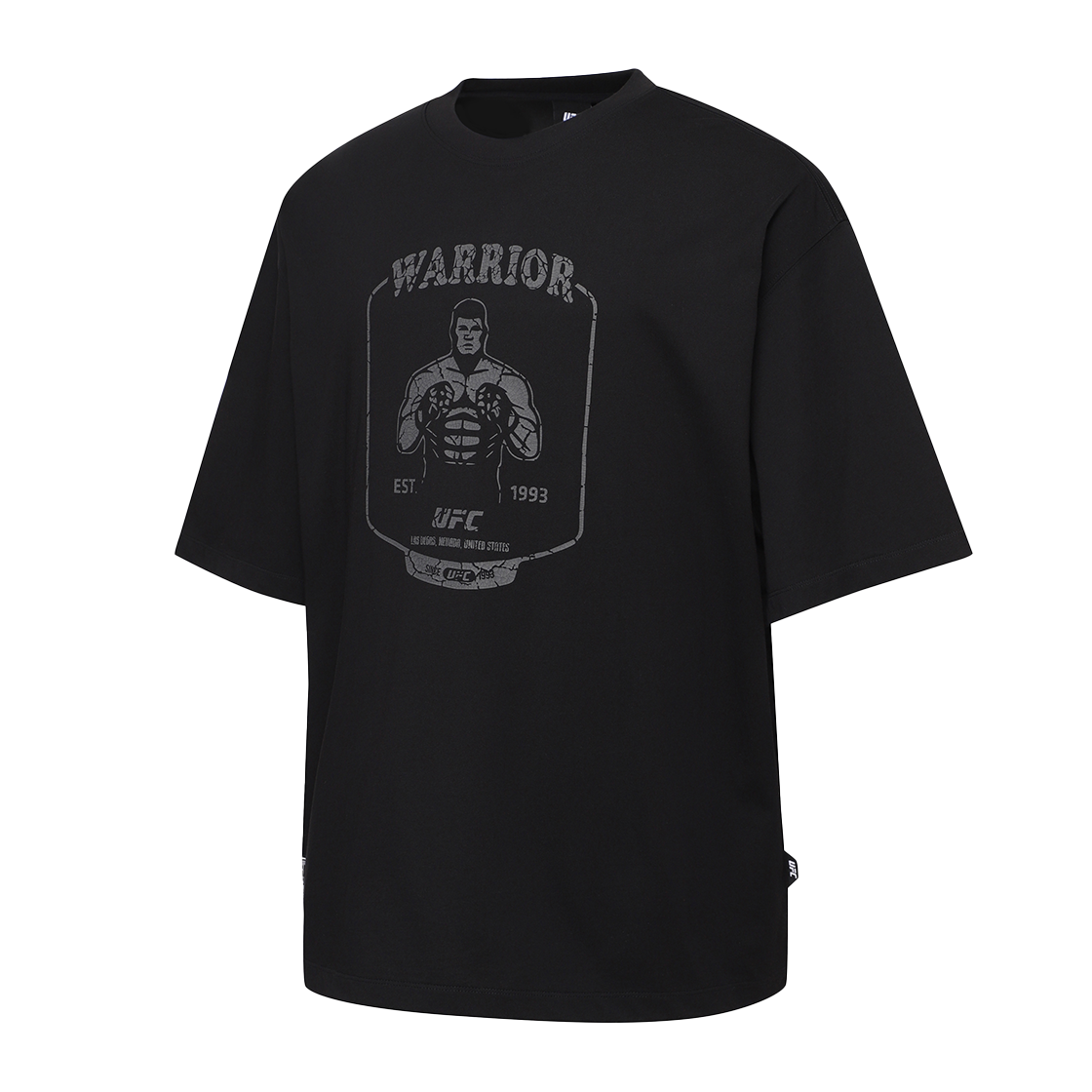 유에프씨 스포츠 워리어 메가핏 반팔 티셔츠 블랙 U2SSX2113BK(UFC SPORT Warrior Mega Oversized Fit Short Sleeve Black) - 2