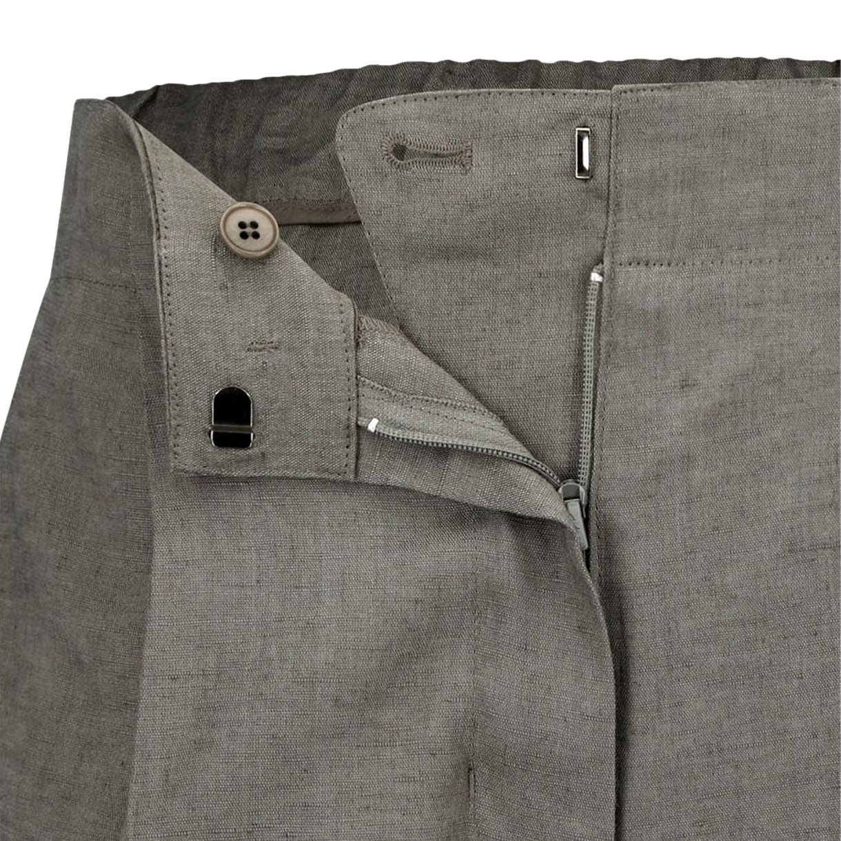 아모멘토 우먼 린넨 턱 팬츠 카키 - 26SS(Amomento Women Linen Tuck Pants Khaki - 26SS) - 4