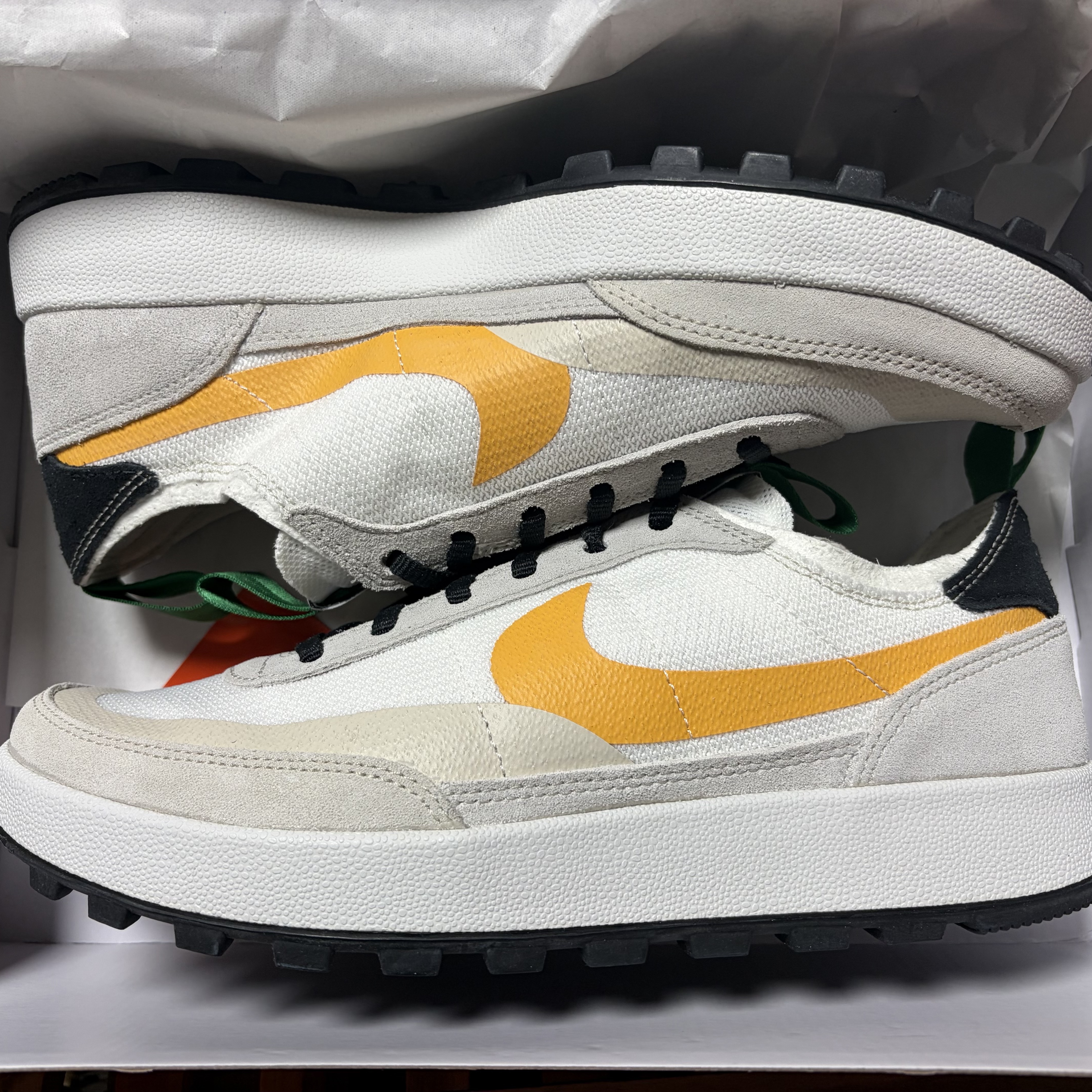 Nike x Tom Sachs General Purpose Shoe Pine Green University Gold 착용 스타일 - 2