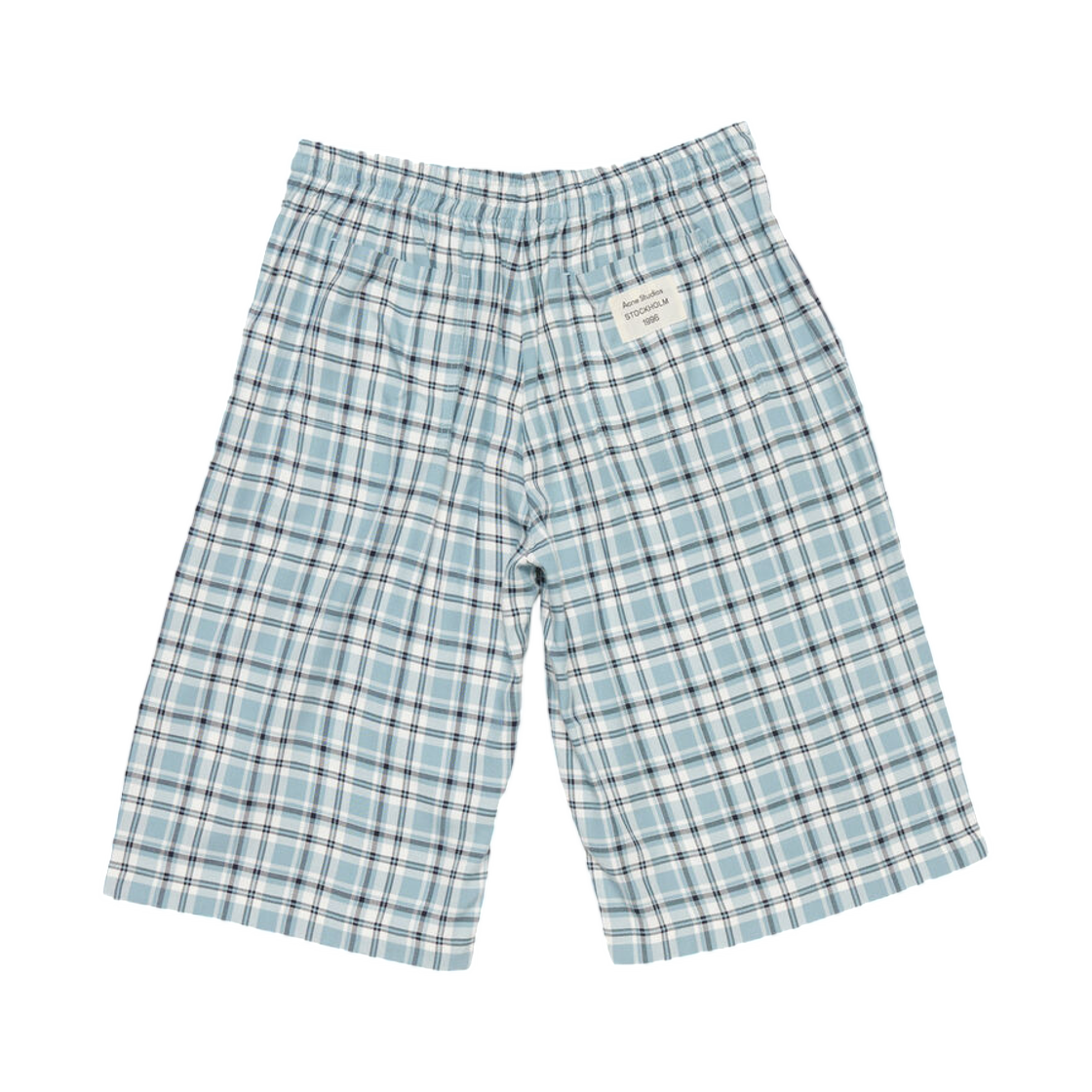 아크네 스튜디오 캐주얼 플란넬 체크 쇼츠 터콰이즈 블루 화이트(Acne Studios Casual Flannel Check Shorts Turquoise Blue White) - 2