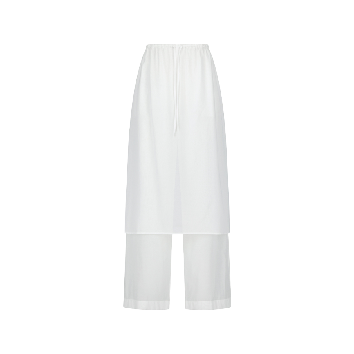 아모멘토 우먼 시어 레이어드 팬츠 화이트 - 26SS(Amomento Women Sheer Layered Pants White - 26SS)