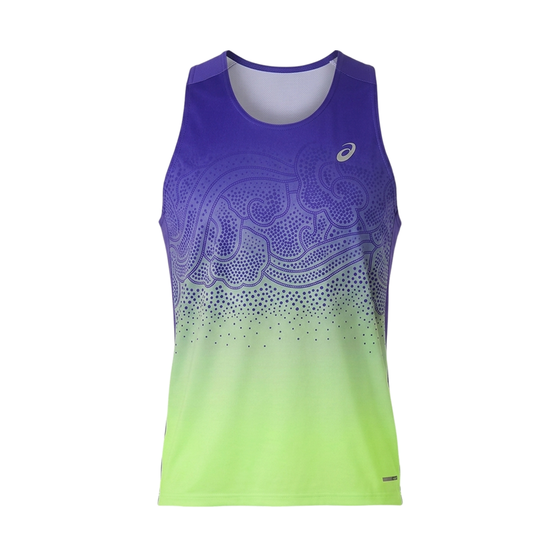 아식스 로드 러닝 페이드 싱글렛 코발트 버스트 일루미네이트 그린(Asics Road Running Fade Singlet Cobalt Burst Illuminate Green) - 1