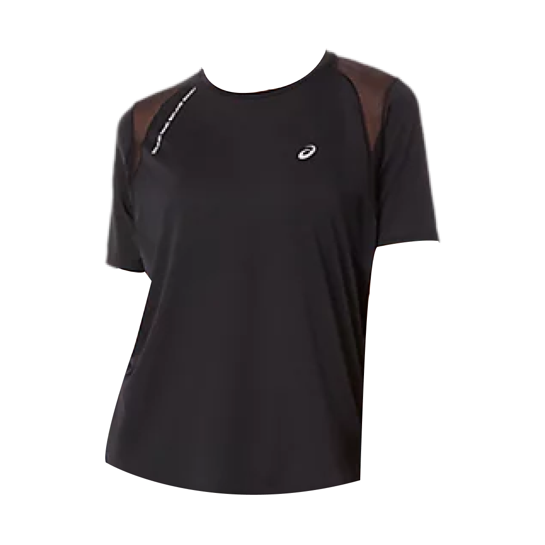 (W) 아식스 로드 러닝 숏슬리브 티셔츠 퍼포먼스 블랙((W) Asics Road Running Short Sleeve T-Shirt Performance Black)