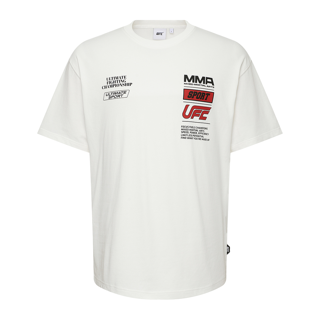 U2SSX2306WH UFC SPORT Spon Daily Relaxed Fit Short Sleeve White