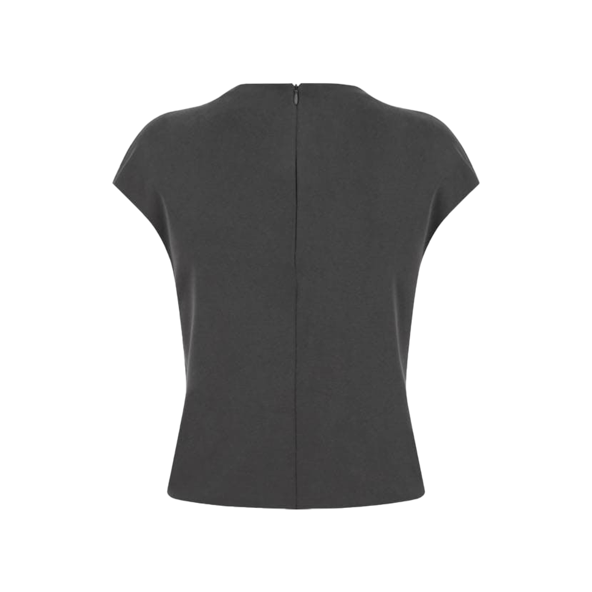 아모멘토 우먼 저지 모크넥 탑 차콜 - 26SS(Amomento Women Jersey Mock Neck Top Charcoal - 26SS) - 2