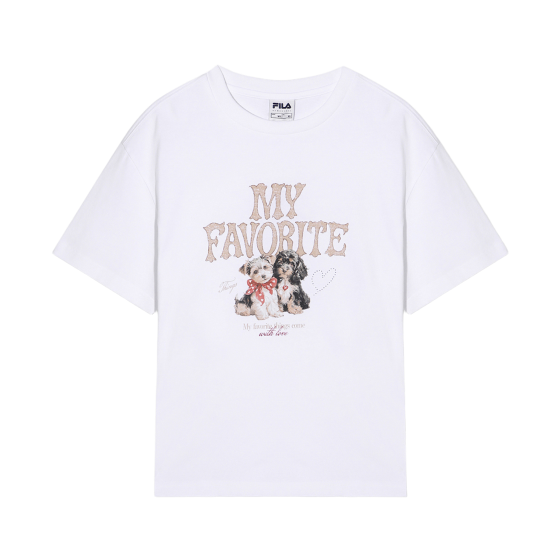 [6% 적립] 휠라 여성 마이티셔츠 오버핏 오프화이트([6% 적립] Fila Women MY T-Shirt Over-fit Off White)